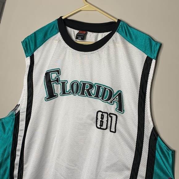 Retro Vintage 80s Florida Marlins Stardom Mesh Jersey Oversized 3xL FL Plus Size - Picture 3 of 11
